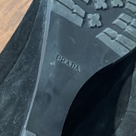 Prada Women’s Black Suede Slouch Pull on Boots Size 40/10 - Picture 11 of 13